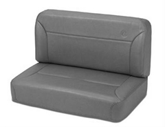 BESTOP : Trailmax II Vinyl Fixed Rear Bench Seat in Gray Vinyl - 39437-09