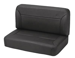 BESTOP : Trailmax II Vinyl Fixed Rear Bench Seat in Black Denim Vinyl - 39437-15