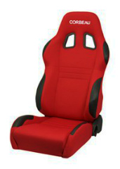 CORBEAU : A4 Racing Recliner Seat in Red Cloth - 60097DS