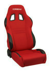 CORBEAU : A4 Racing Recliner Seat in Red Cloth - 60097PS