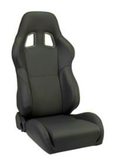 CORBEAU : A4 Racing Recliner Seat in Black Leather - L60091PS