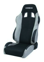 CORBEAU : A4 Racing Recliner Seat in Grey Microsuede/ Black Microsuede - S60099DS