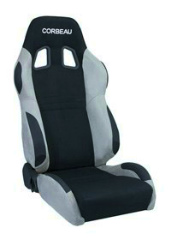 CORBEAU : A4 Racing Recliner Seat in Grey Microsuede/ Black Microsuede - S60099PS