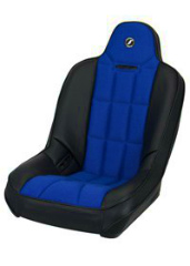 CORBEAU : Baja SS Fixed-Back Seat in Black Vinyl/ Blue Cloth - 65405S