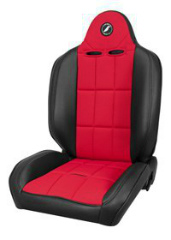 CORBEAU : Baja RS Suspension Seat in Black Vinyl/ Red Cloth Recliner Seat - 66407DS