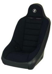 CORBEAU : Baja Ultra Fixed-Back Seat Wide Version in Black Vinyl/ Black Cloth - 69401WS