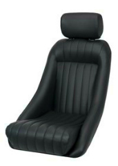 CORBEAU : Classic Bucket Seat in Black Vinyl - 20051S