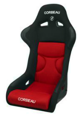 CORBEAU : FX1 Pro Racing Seat in Black Cloth/ Red Cloth - 29507