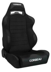 CORBEAU : Legacy Recliner Seat (LG1) Wide Version in Black Microsuede - S25501WPS