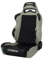 CORBEAU : Legacy Recliner Seat (LG1) Wide Version in Grey Microsuede/ Black Microsuede - S25509WDS