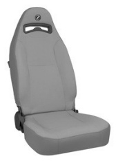 CORBEAU : Moab Cloth Insert Recliner Front Seat in Grey Vinyl/ Cloth Insert - 70099PS